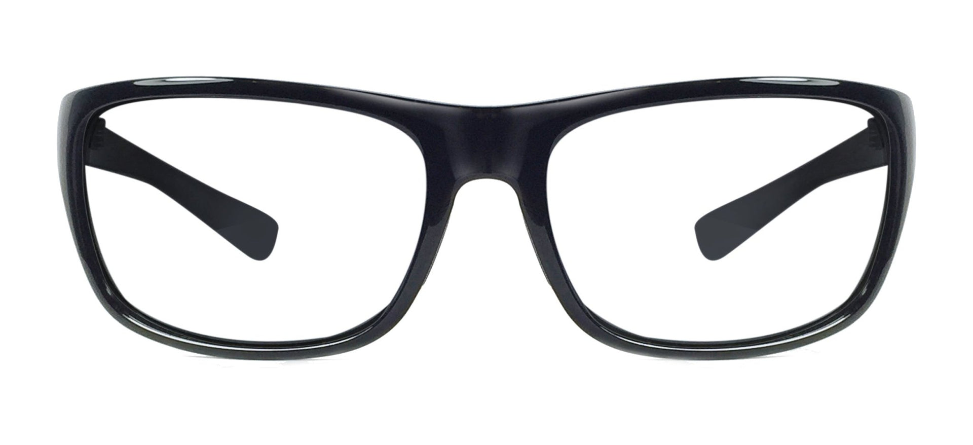 A pair of eyeglass frames with a patterned full frame design.