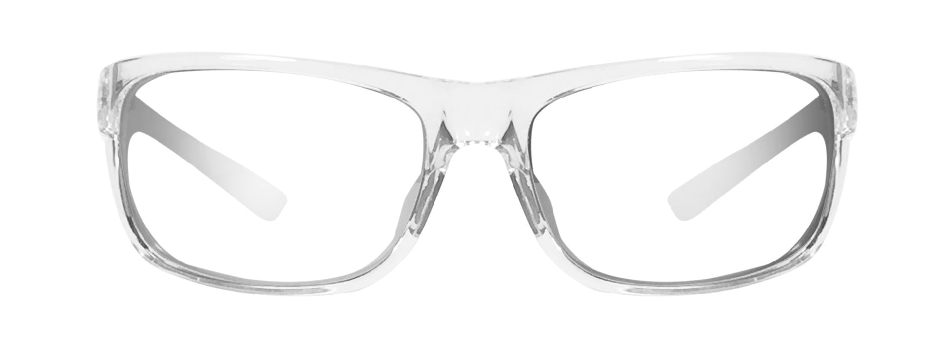 A pair of eyeglass frames with a patterned full frame design.