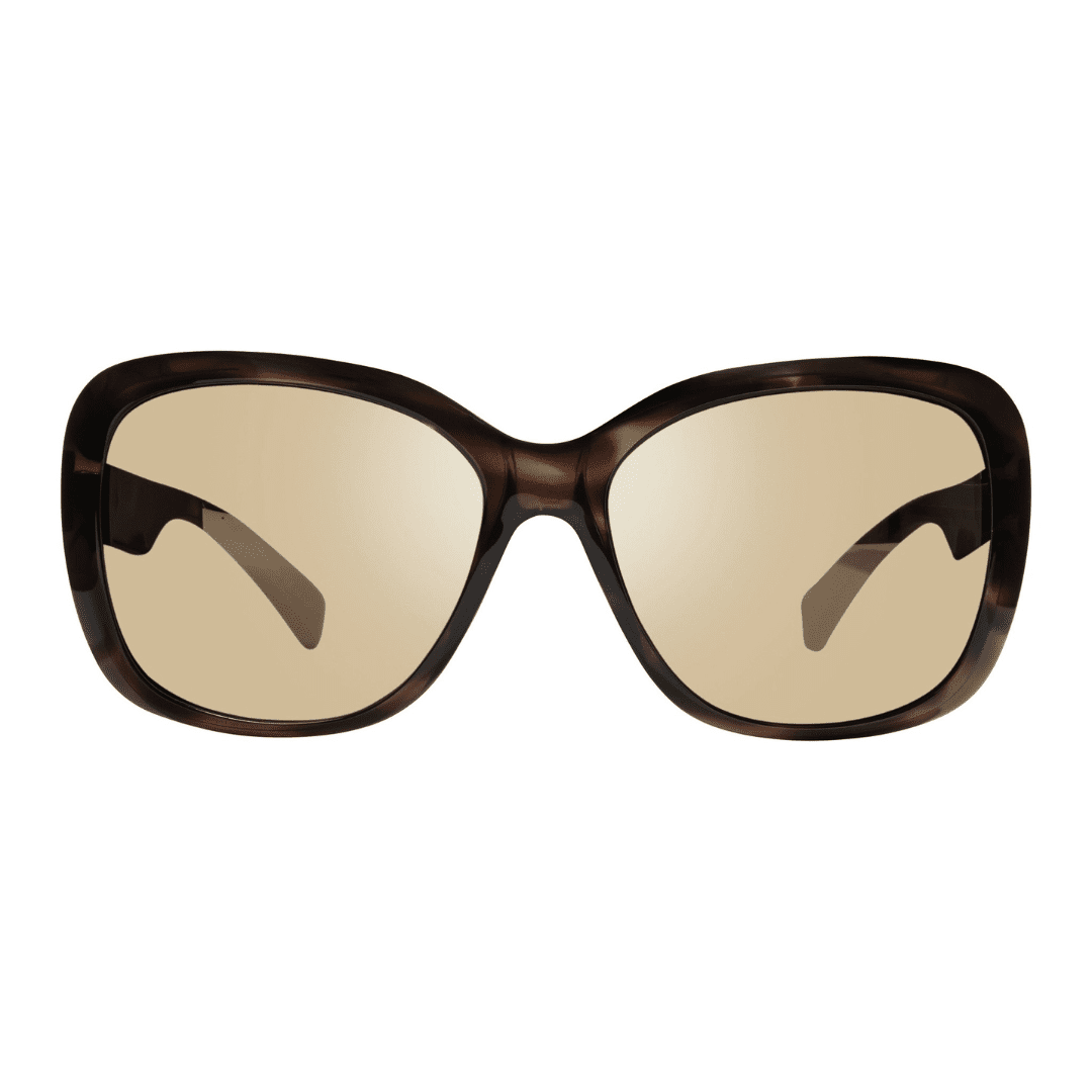 Brown & Gold Oversized Square Sunglasses Polarized Tinted w Crystal Frames New Dakota | Women main image 4