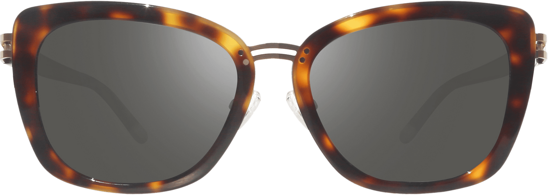 A pair of oversized vintage style cat-eye sunglasses with polarized lenses and a dark frame.