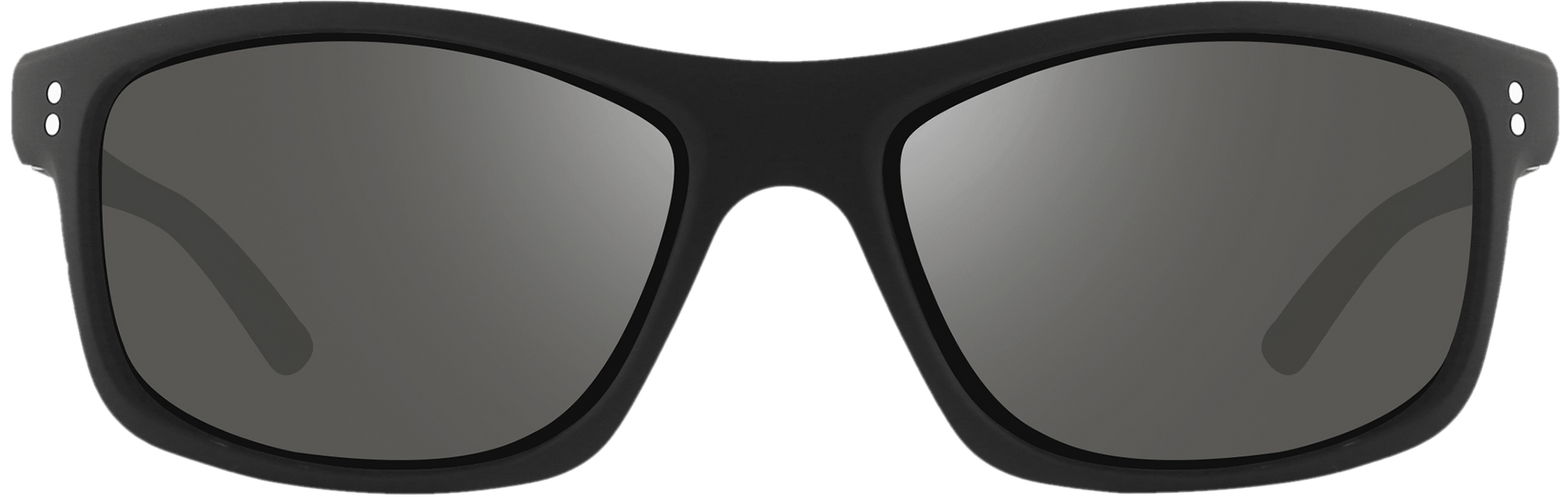 A pair of Lexus Double Stint Revo sunglasses with gray polarized lenses and black frame.