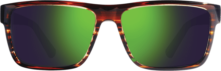 Winston tortoiseshell sunglasses with oversized square green mirrored lenses in eco friendly handmade acetate