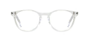 Round blue light glasses with clear frame