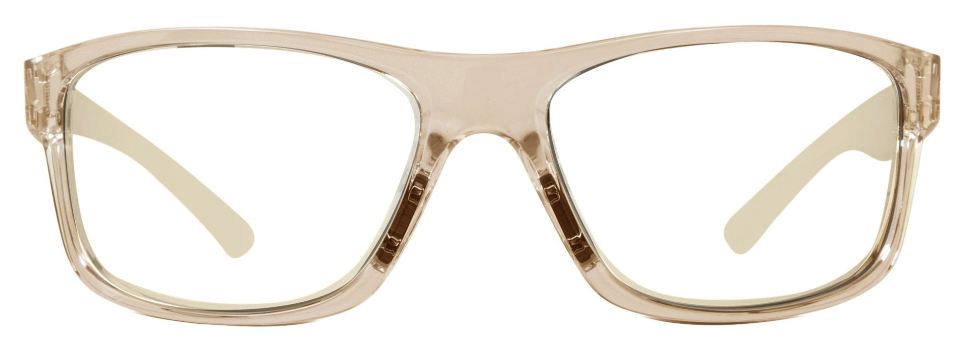 Sport wrap mens prescription sunglasses with clear frames