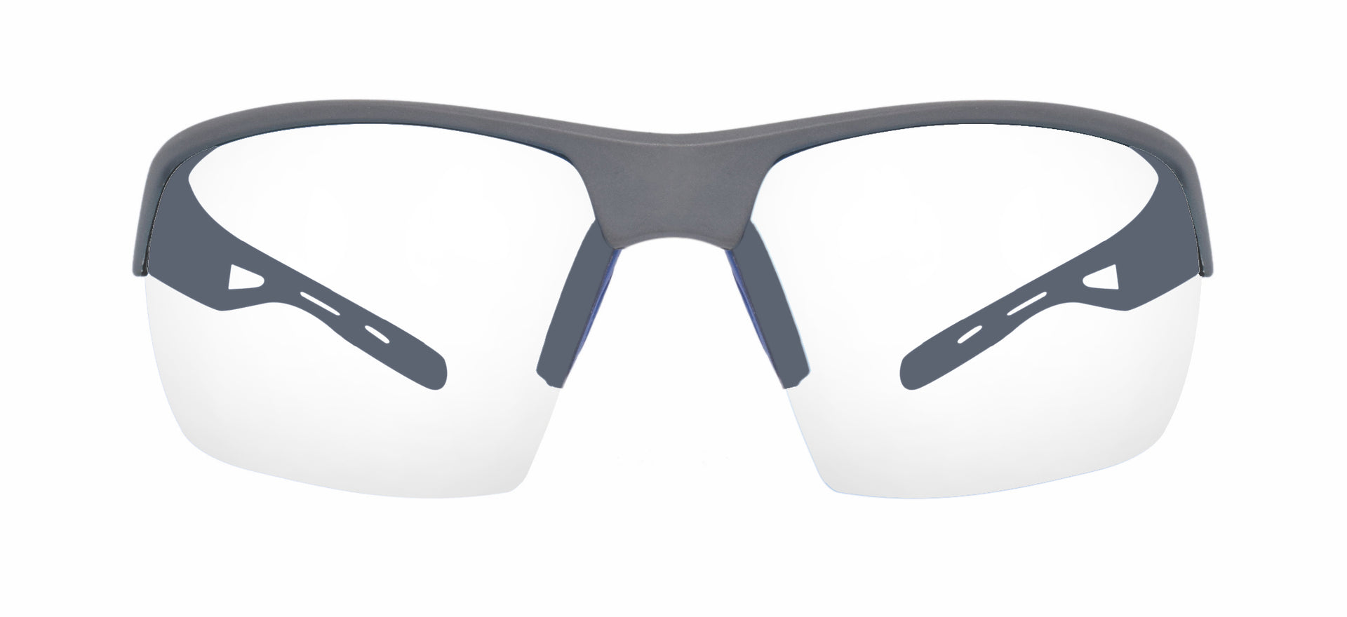 Polarized prescription cycling sunglasses with light grey frame