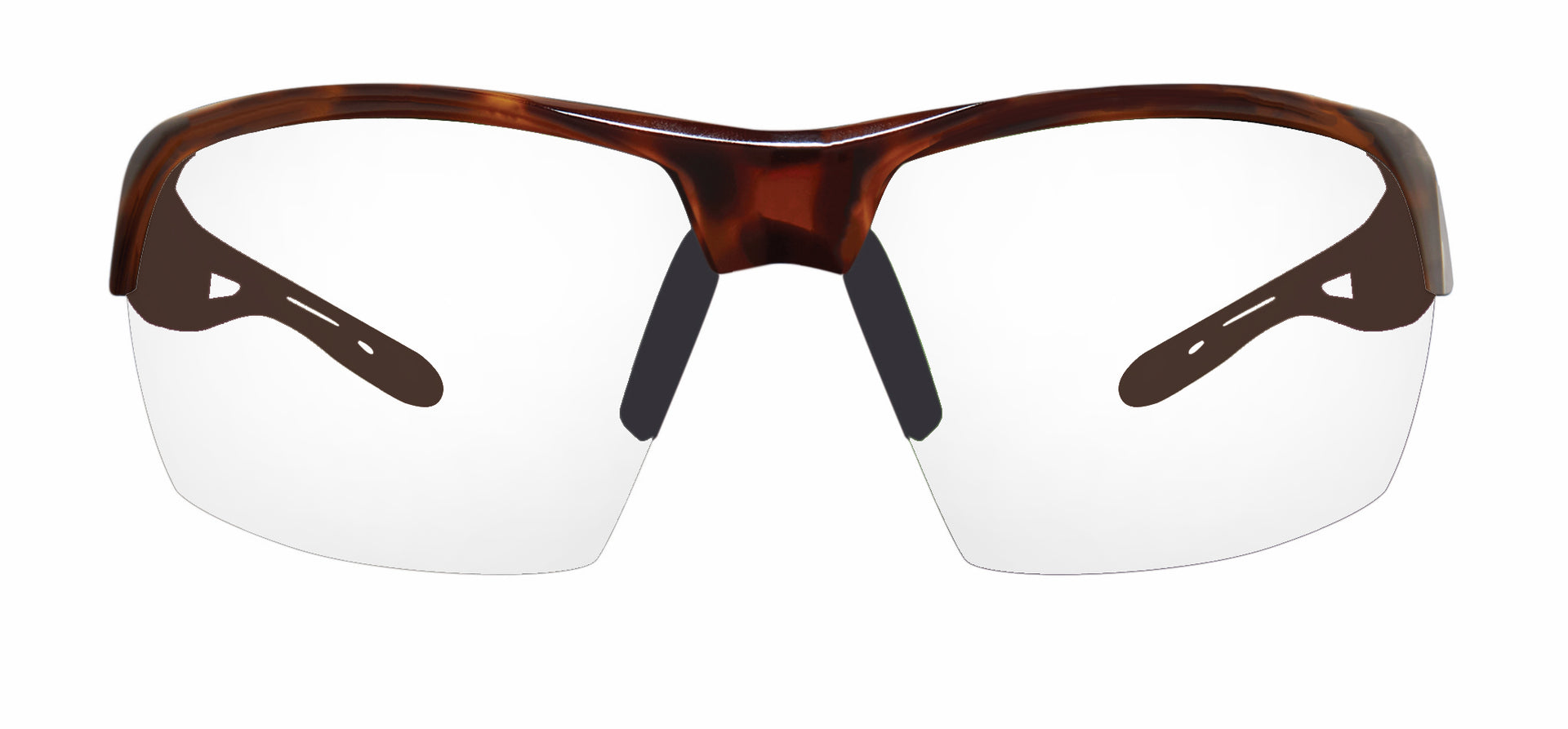 Polarized prescription cycling sunglasses with tortoise frame