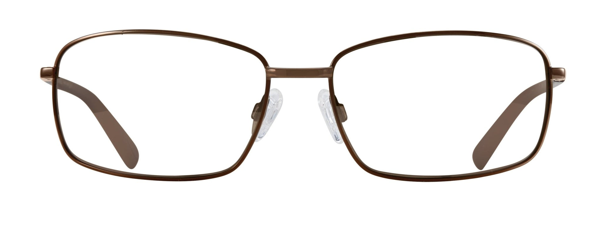 Metal wrap around prescription sunglasses with brown frames