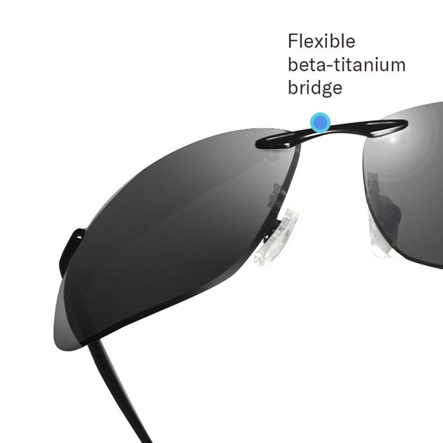 Descend Z Rimless Photochromic Sunglasses in Graphite – Revo Sunglasses