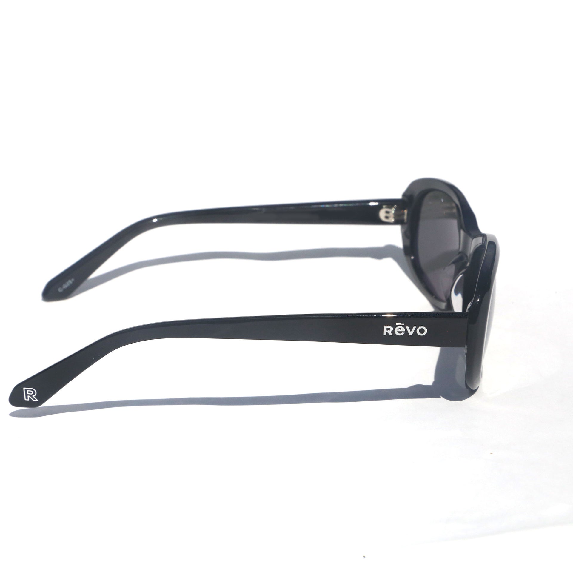 Black Revo sunglasses on a white background