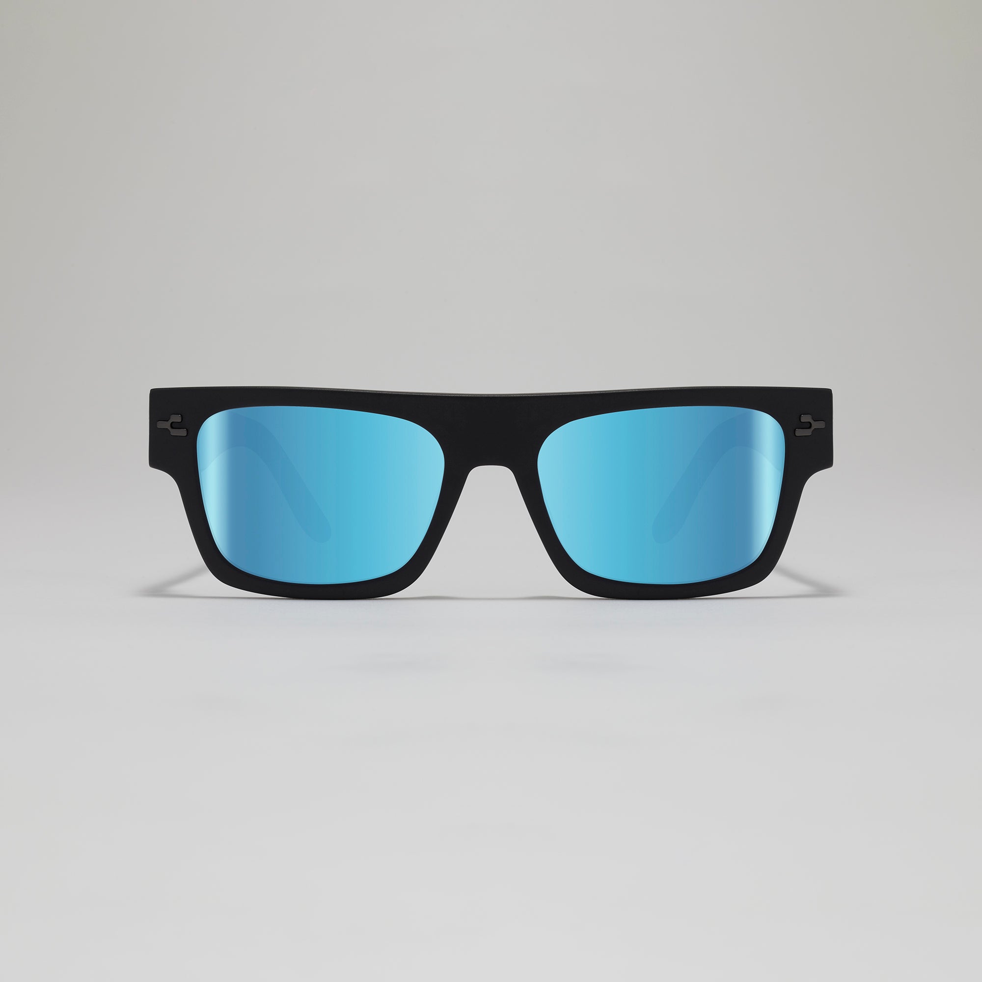 Coyote Eyewear FP-35 Floating Polarized Sunglasses – Black/Blue Fade, Gray Lens