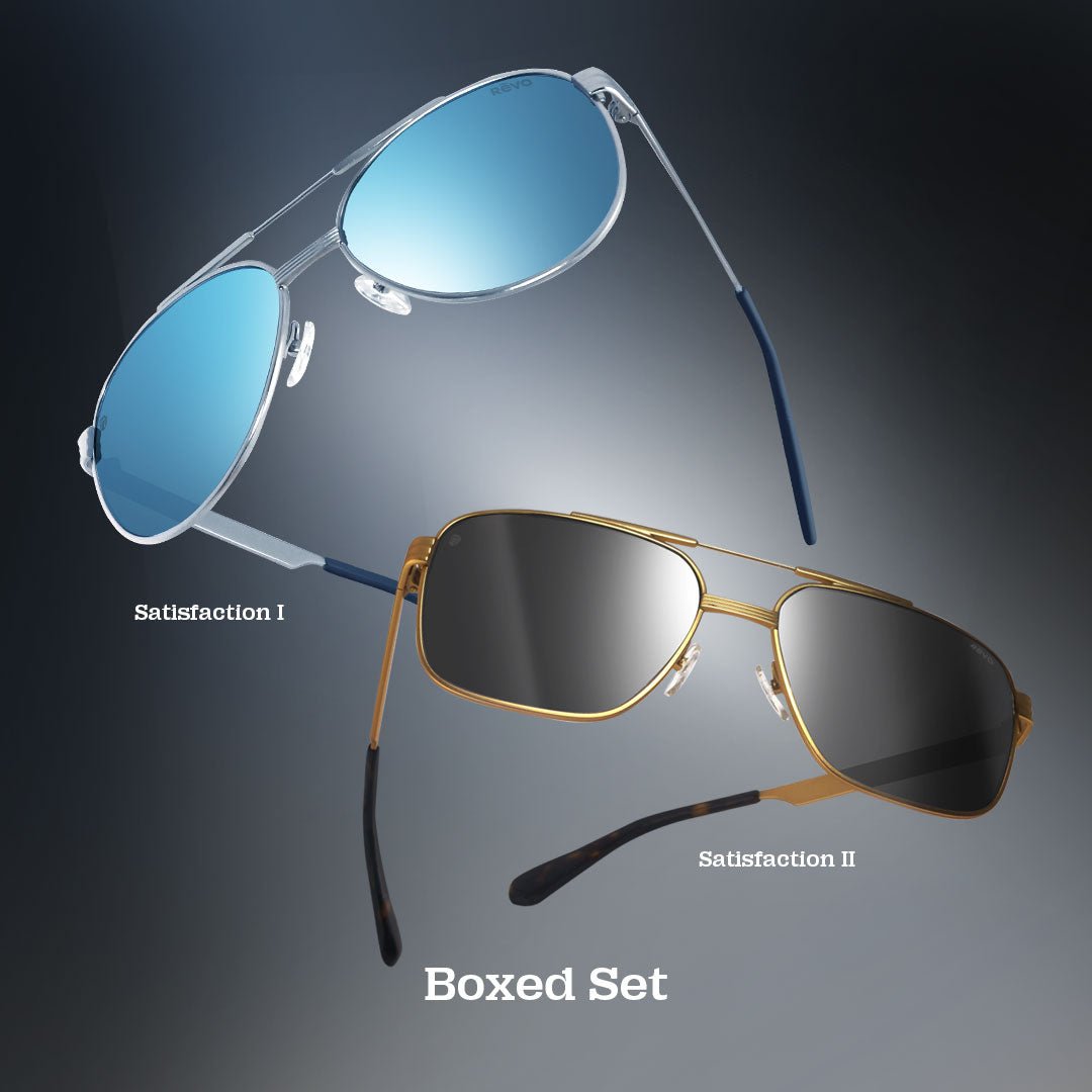 ReVO レヴォ　サングラス　1116/011 バネ蝶番フレーム　シルバー Rolling Stones x Revo | Satisfaction Limited Edition Set Aviator