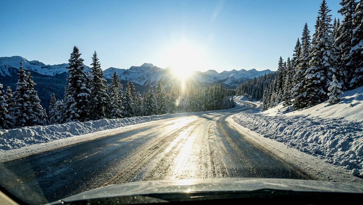 Snowy slope seen through the Drive lens