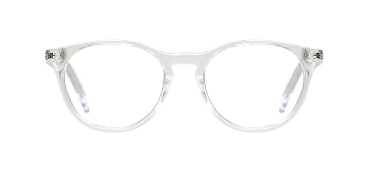 Round blue light glasses with clear frame