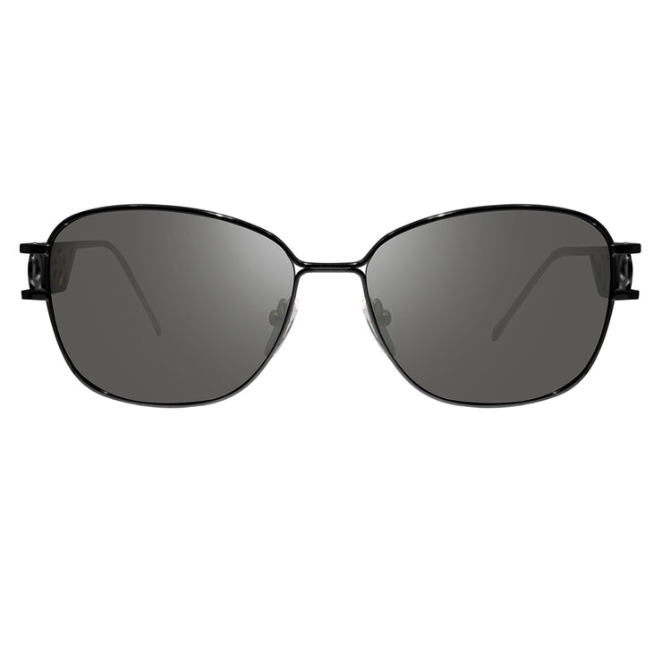 ASOS DESIGN chunky flare cat eye sunglasses in shiny black | ASOS