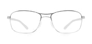 Prescription sunglasses with brown metal rectangle frames
