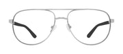 Aviator mens prescription sunglasses with chrome metal frames