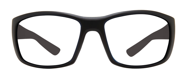 Polarized glass prescription sunglasses with black frame