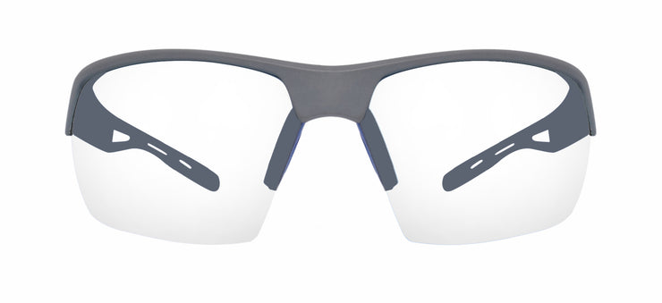 Polarized prescription cycling sunglasses with light grey frame