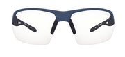 Polarized prescription cycling sunglasses with dark blue frame