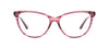 Cat eye blue light blocking glasses with pink frame