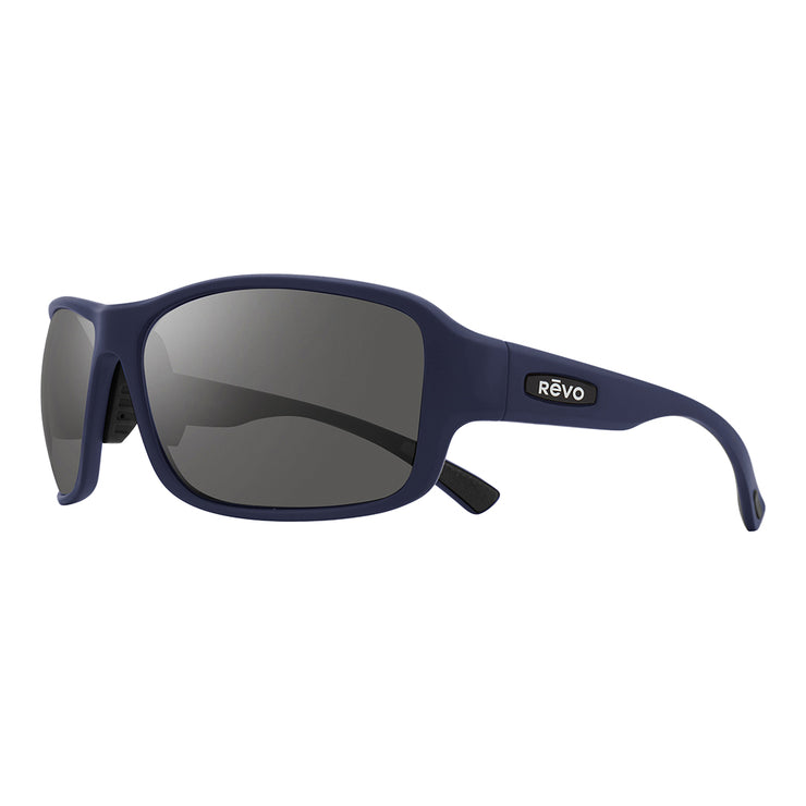 Revo | Jasper Crystal Glass Lens Sport Wrap Sunglasses Matte Black/H2O Heritage Blue / Varifocal / Serilium Normal