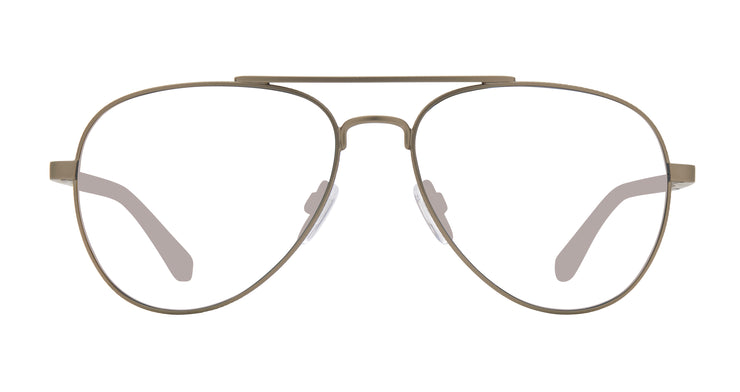 Aviator prescription sunglasses with brown frames