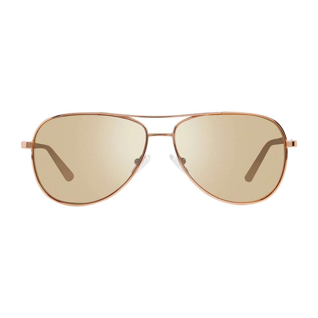 Quatro White Frame Sunglasses: Gold Metal Customs
