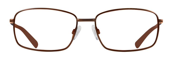 Metal wrap around prescription sunglasses with brown frames
