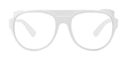 Polarized glacier glass snow prescription sunglasses with white frames