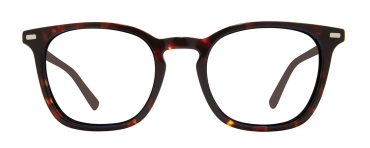 Polarized vintage keyhole square glass prescription sunglasses with tortoise frames