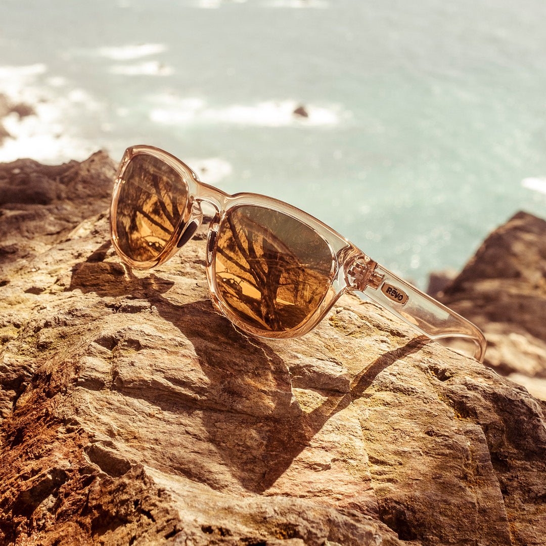 REVO Harness Sunglasses - Crystal Sand Frame / Polarized Champagne Lens - Men's 4071 12 CH